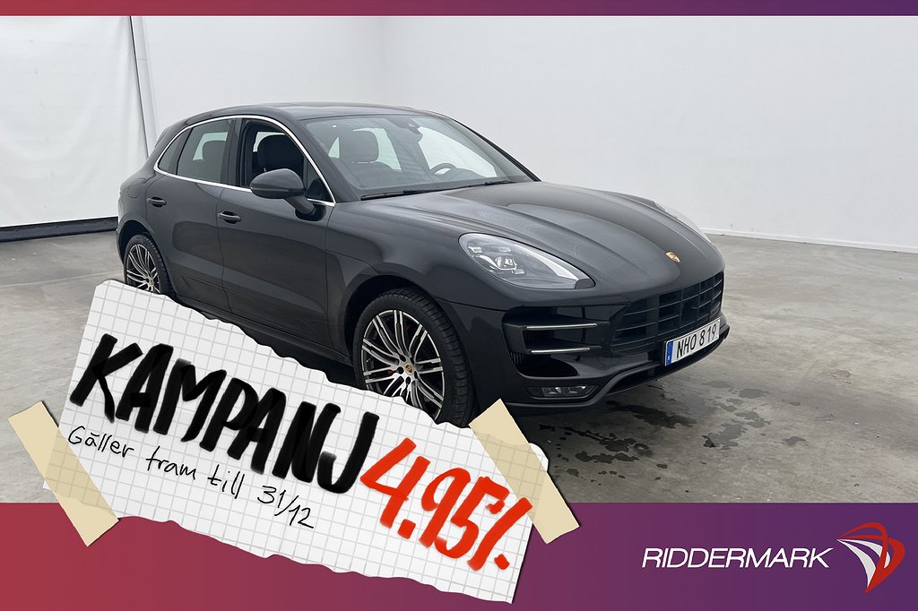 Porsche Macan Turbo 400hk Chrono Pano PASM BOSE 4,95% Ränta