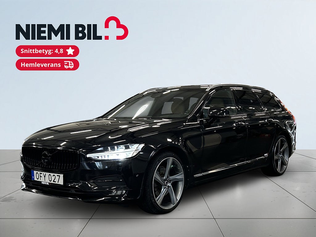 Volvo V90 D5 AWD Inscription S&V-hjul/360/HUD/Pano/B&W/Drag/Skinn