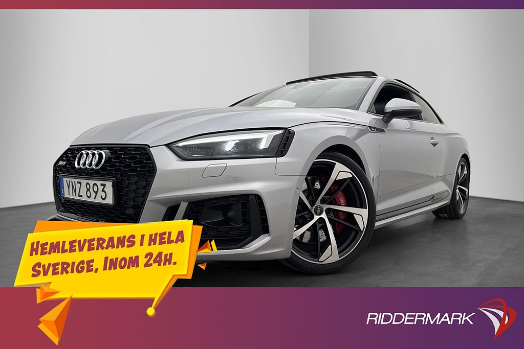 Audi RS5 2.9 V6 Q. 450hk Pano B&O 360° HuD Läder Välservad
