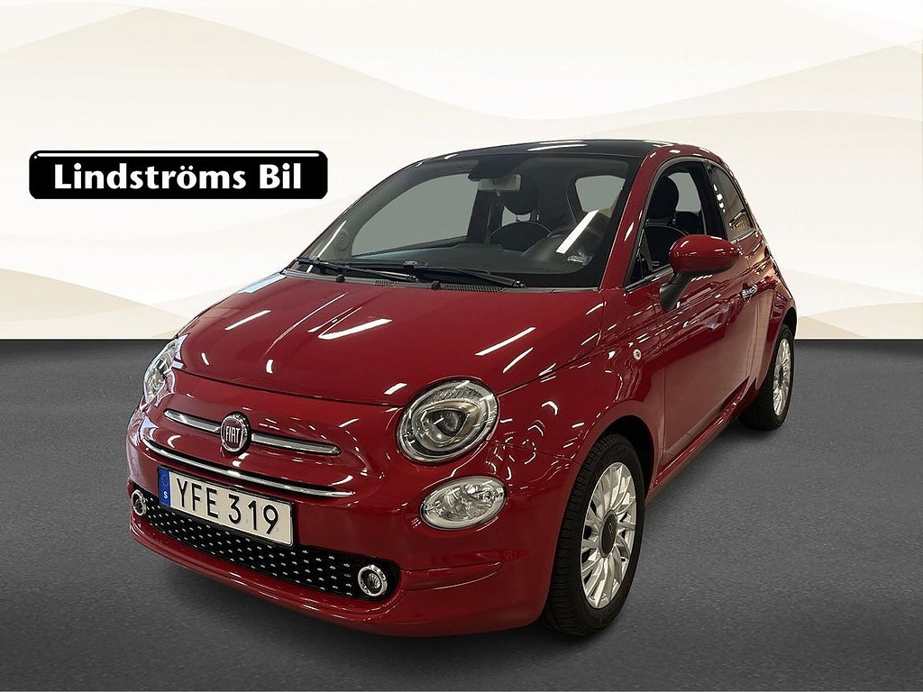 Fiat 500 Lounge 1.2 69hk S&V-Hjul Pano