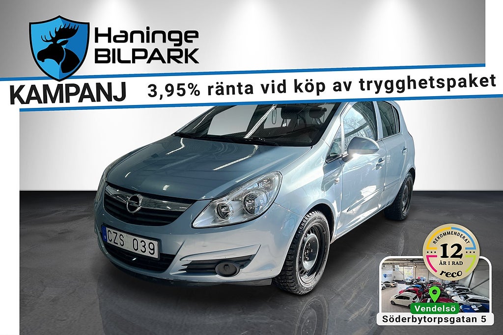 Opel Corsa 5DR  1.2 Twinport / LÅGMILAD / NY BES / GDS / KAMKEDJA 