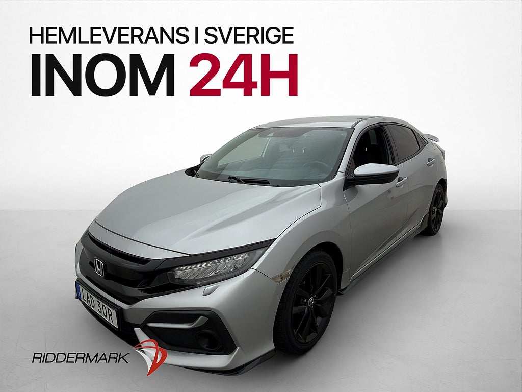 Honda Civic 1.0 126hk SPORT Sidokjolar CarPlay 1-Ägare