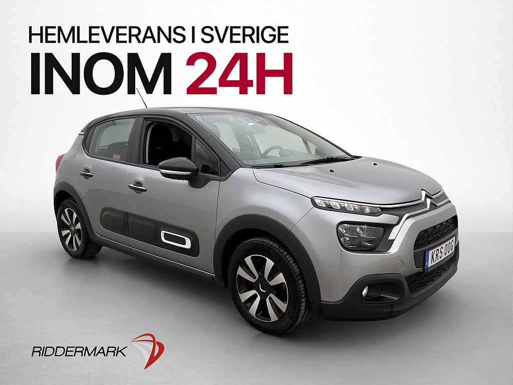 Citroën C3 1.2 Keyless CarPlay Sensorer LED Farthållare A/C