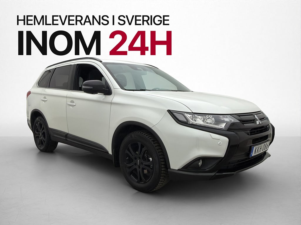 Mitsubishi Outlander 4WD 7 Sits Onyx Pano Drag Läder 360°