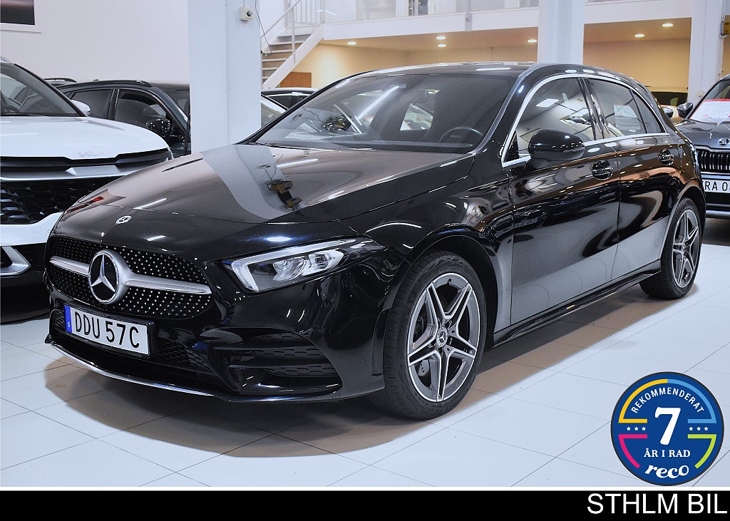 Mercedes-Benz A 250 e Plug-in AMG Sport Carplay 4.95% Ränta LED Moms Euro 6