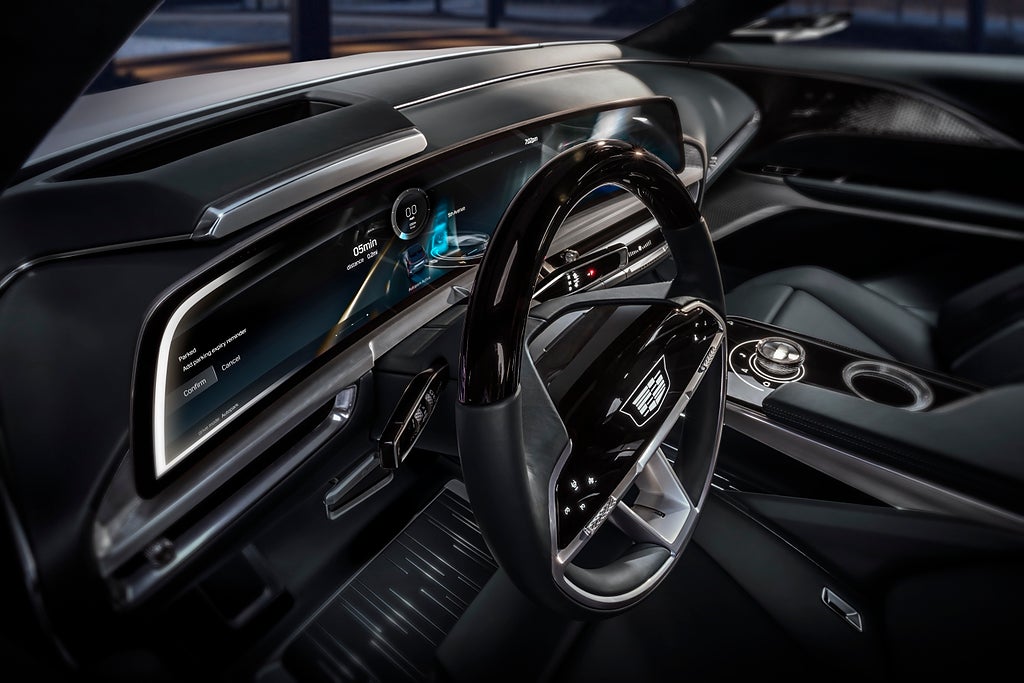 Cadillac LYRIQ’s new electric vehicle architecture opens up possibilities in vehicle spaciousness and design.Images display show car, not for sale. Some features shown may not be available on actual production model.