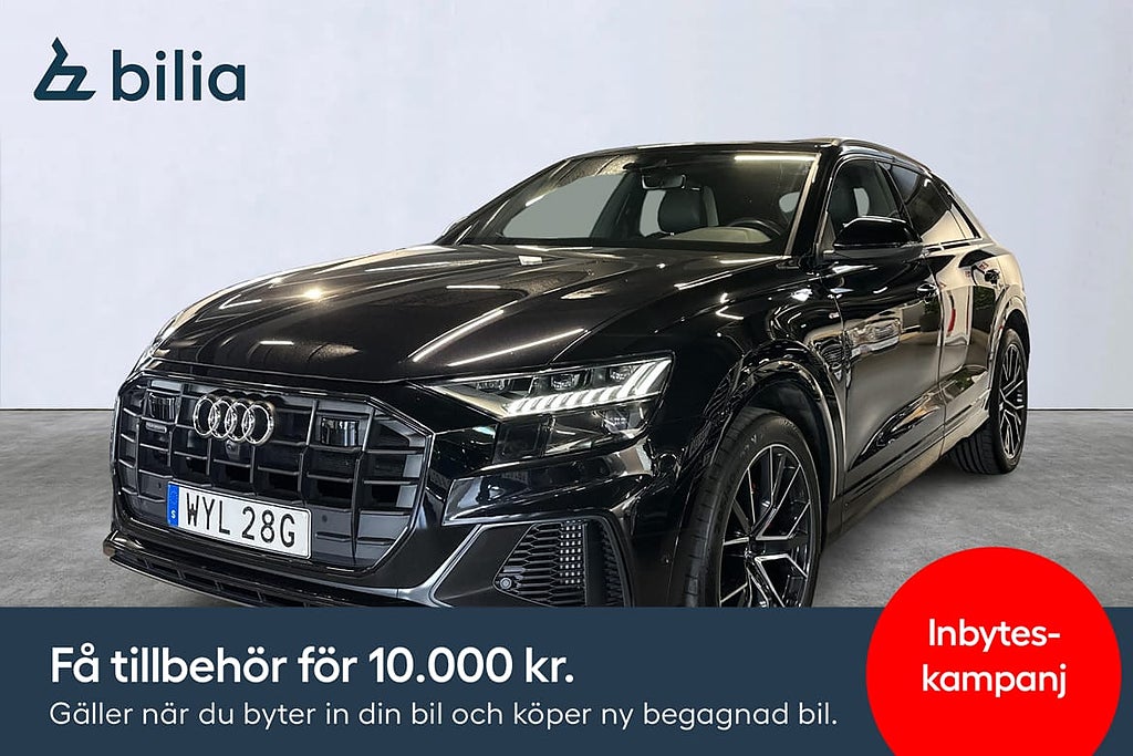 Audi Q8 55 TFSI S-line Drag Panorama Värmare 360° B&O