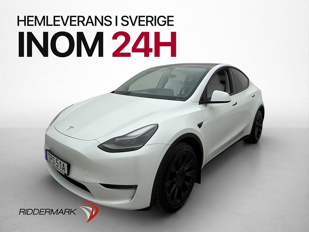 Tesla Model Y Long Range AWD Ljus interiör Drag Autopilot