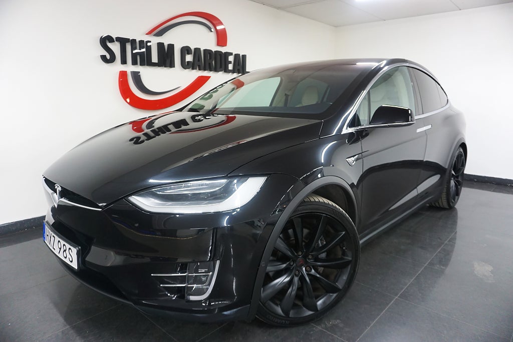 Tesla Model X 100D 423hk 6-Sits D.krok Luftfjädring Premium kolfiber