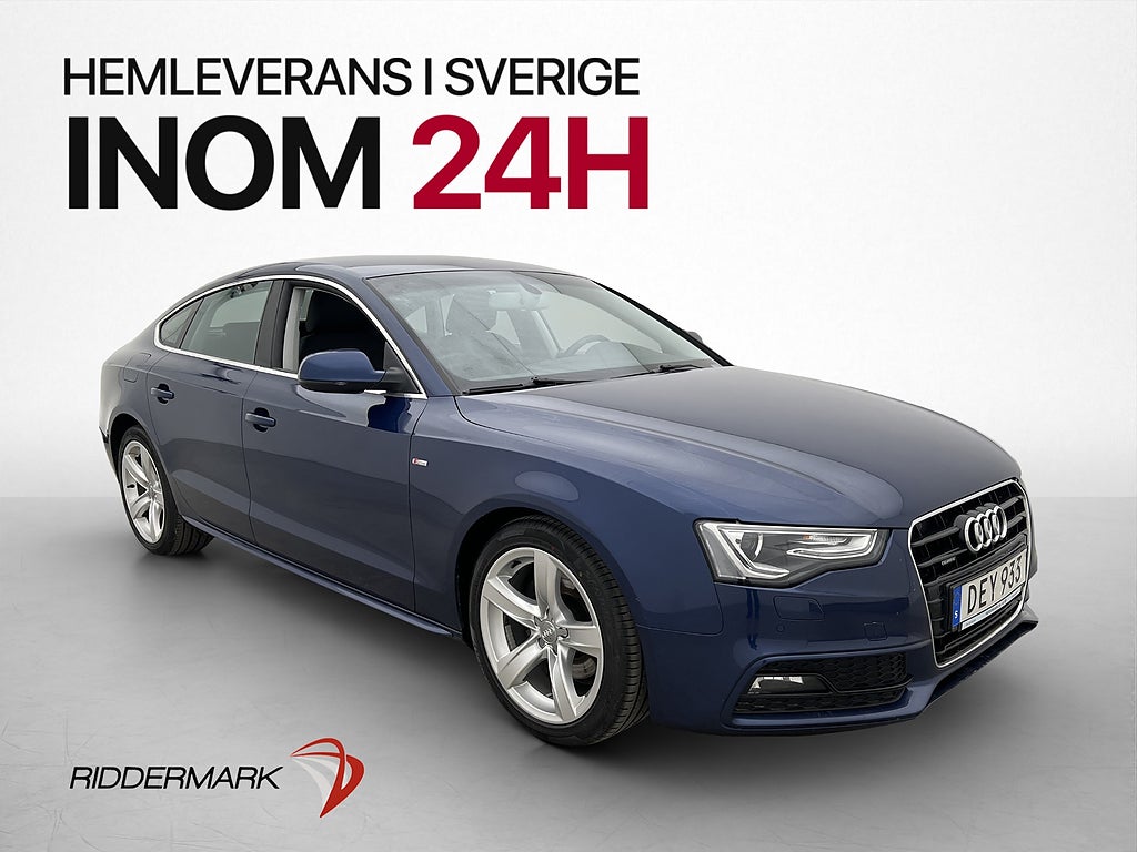 Audi A5 Sportback 2.0 TDI 190hk Quattro S-Line D-värm Drag