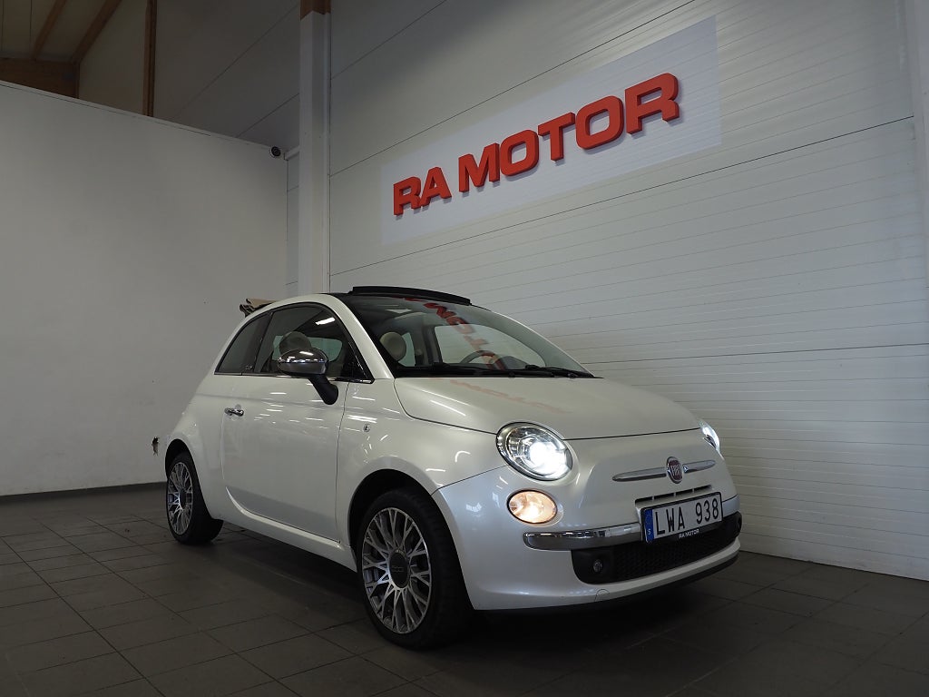 Fiat 500C 1.2 8V 69hk Lounge Cab | Skinn |
