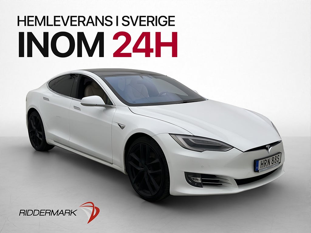 Tesla Model S Long Range AWD Ljus interiör Pano Kamera Moms