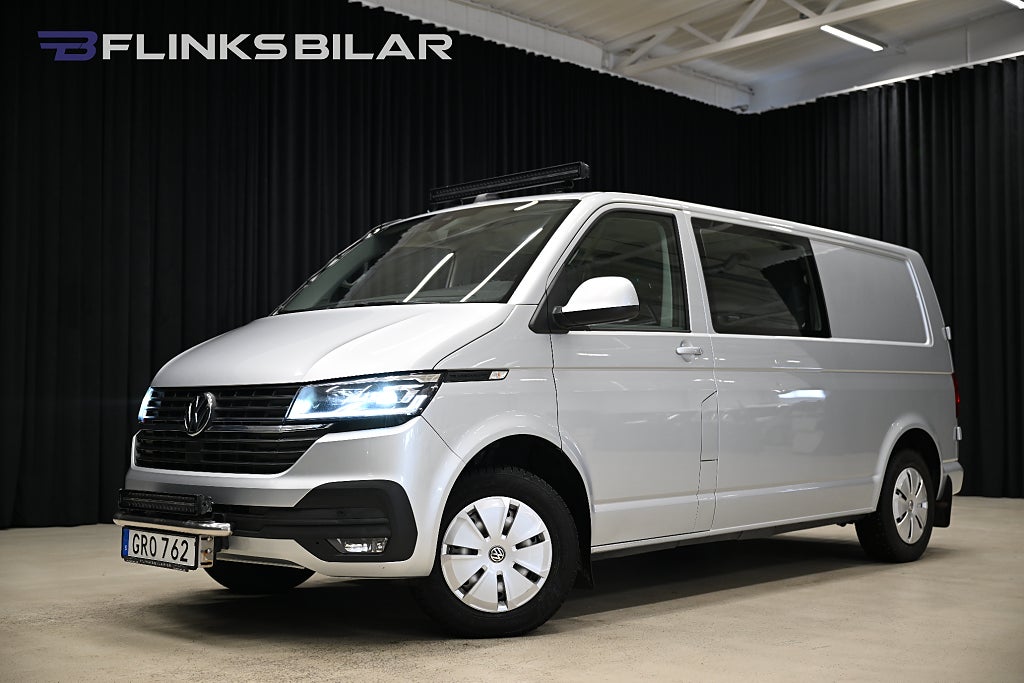 Volkswagen Transporter 4Motion DSG 150HK Dubbelhytt|Nedlackad|LED|EnÄgare|Moms