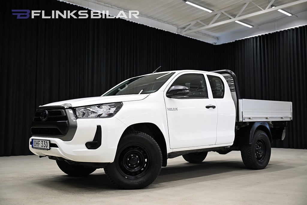 Toyota Hilux 2.4 AWD 150HK Flak|Drag|3.5ton-drag|Lågmil|Leasbar
