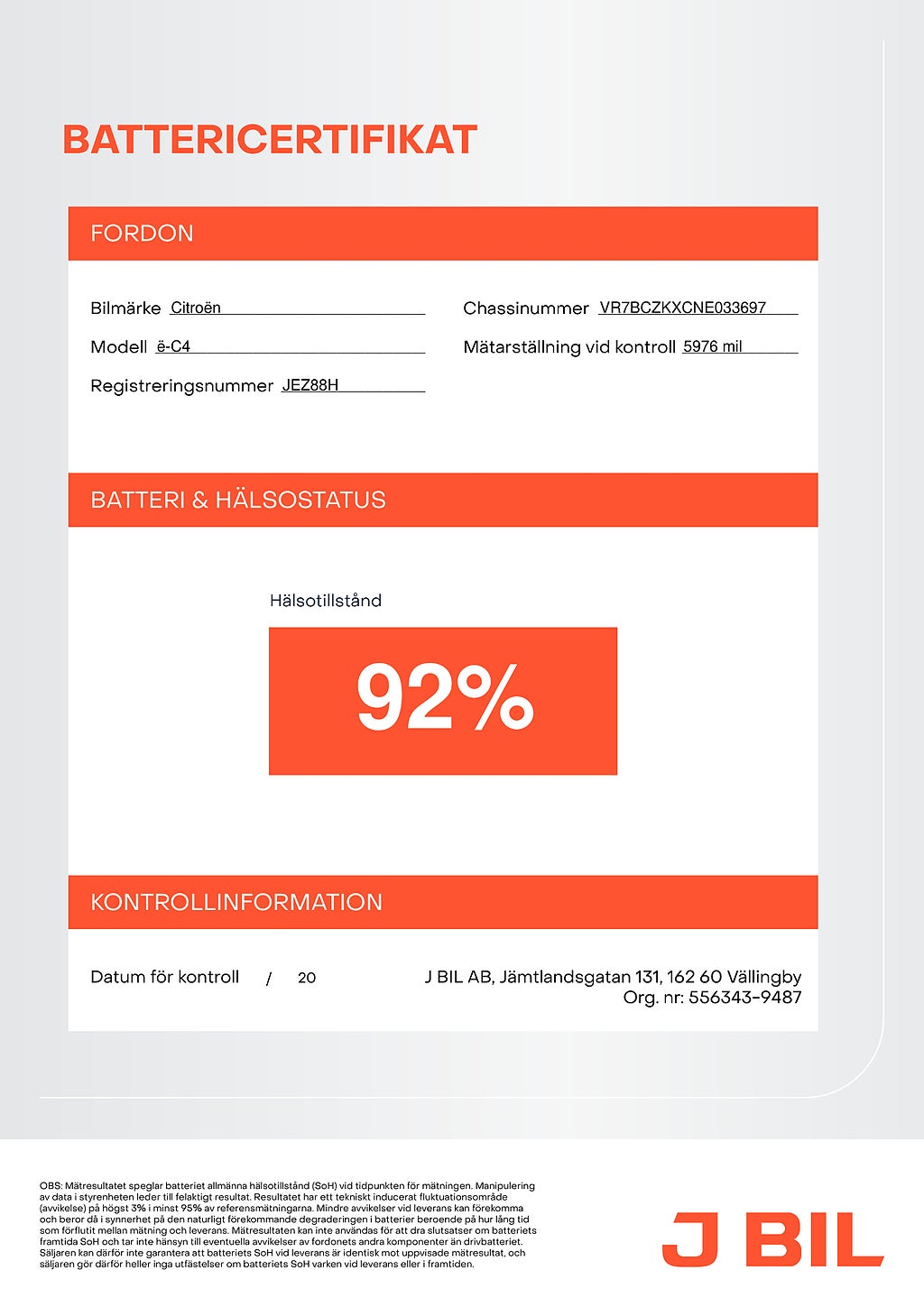 Bild på Citroën e-C4 Feel 50kWh 136hk Aut - CARPLAY, RATTVÄRME