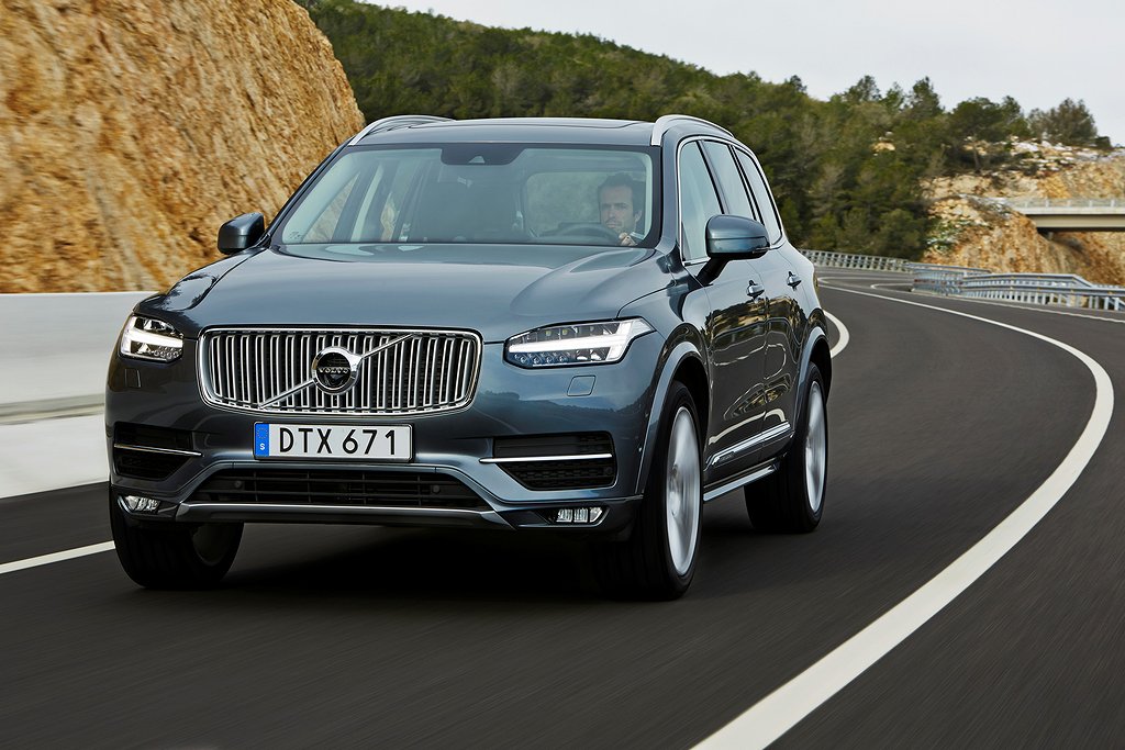 The new Volvo XC90 with the T6 engine driven in Tarragona, Spain.