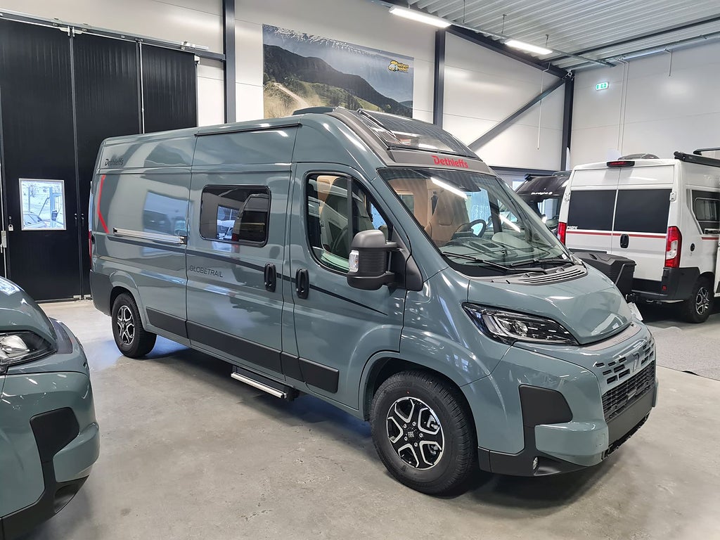 Dethleffs GlobeTrail 600 ER långbäddar, automat, dieselvärme, panorama fön