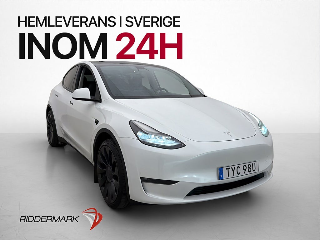 Tesla Model Y Long Range 514hk AWD Pano FSD Drag Värmare