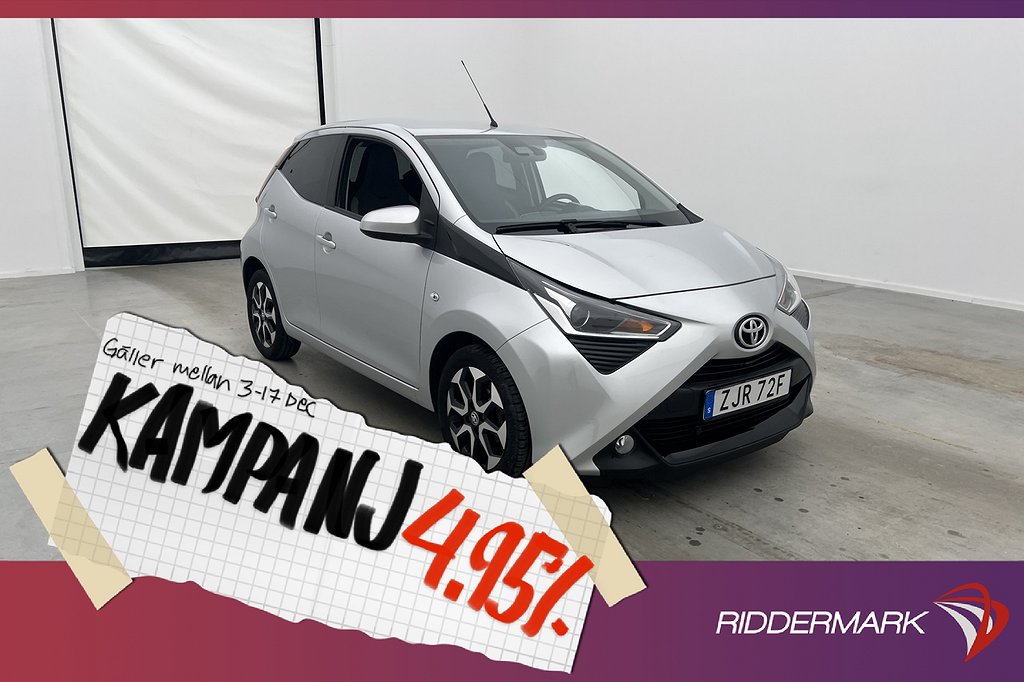 Toyota Aygo 1.0 VVT-i 72hk X-PLAY Värmare Ka 4,95% Ränta