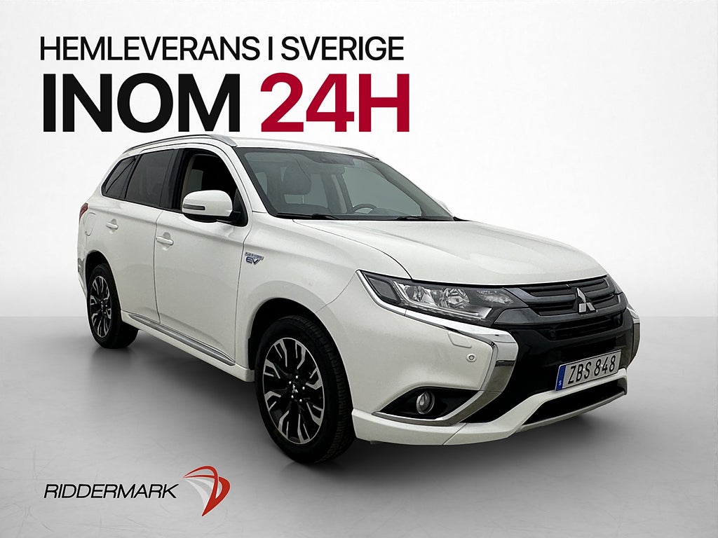 Mitsubishi Outlander PHEV 4WD Sensorer Skinn/Alcantara Drag