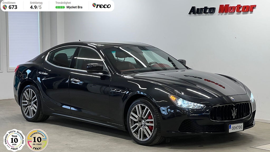 Maserati Ghibli S Q4 410hk Svensksåld/Fullservad/Två ägare
