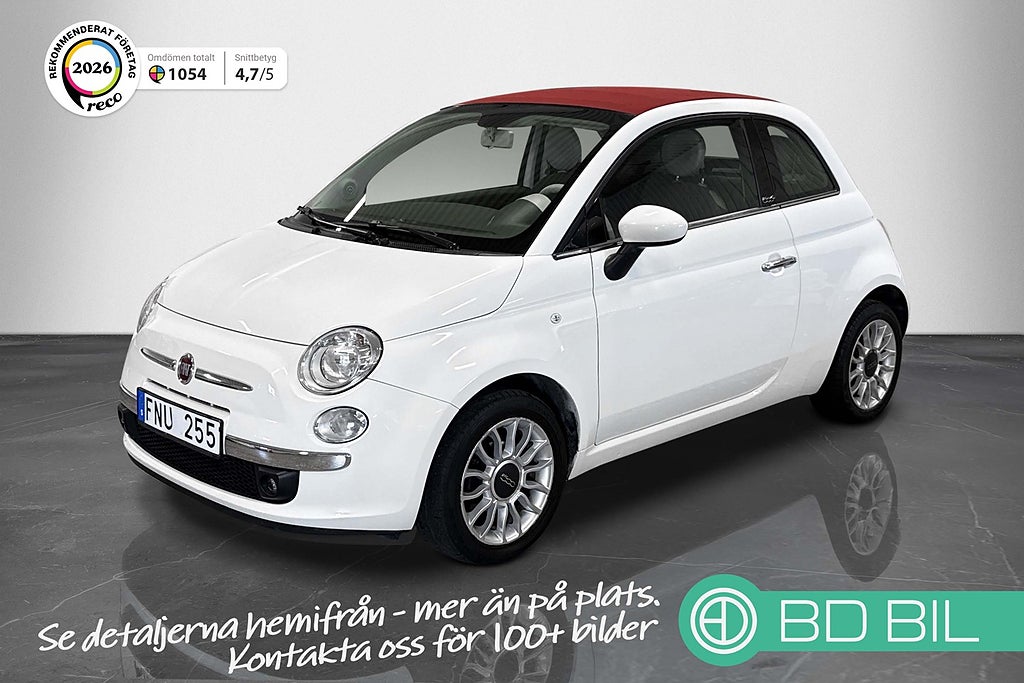 Fiat 500C 1.2 Kamrem Bytt Två Brukare 404:- Skatt 