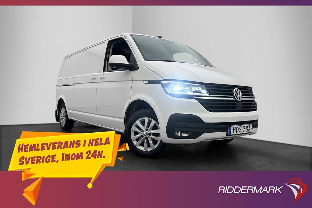 Volkswagen Transporter L2 Värm Drag CARPLAY LED Kamera MOMS