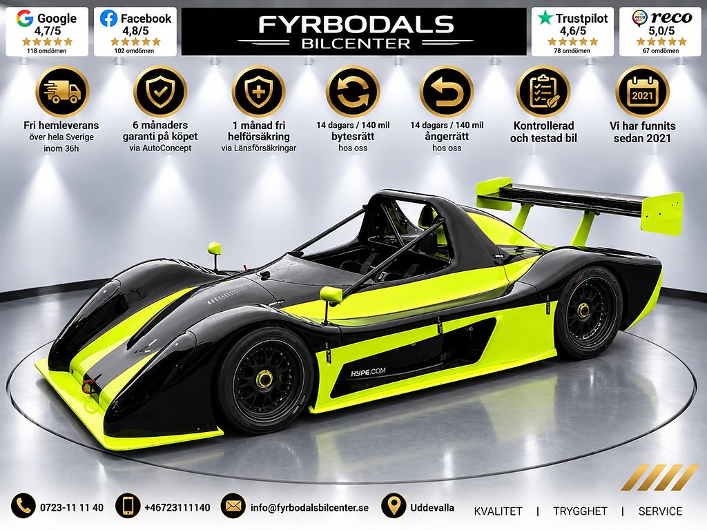 Radical SR3 SR-3 00325 1300cc SR300325 Vänsterstyrd 2sits 2999kr/må