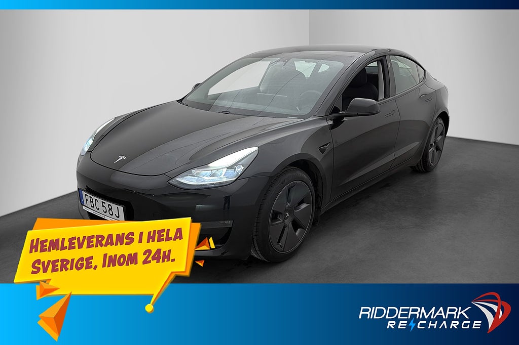 Tesla Model 3 Long Range AWD AP Dragkrok Rattvärme Sv.Såld