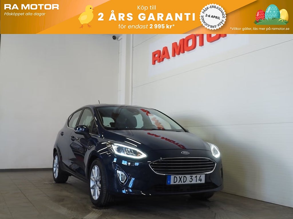 Ford Fiesta 1.0 EcoBoost 100hk Titanium Carplay Farthållare 2018