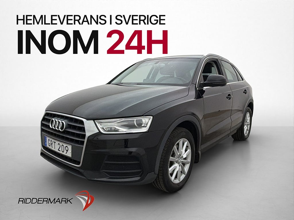 Audi Q3 2.0 TDI 150hk Sensorer HalvSkinn Farthållare Drag
