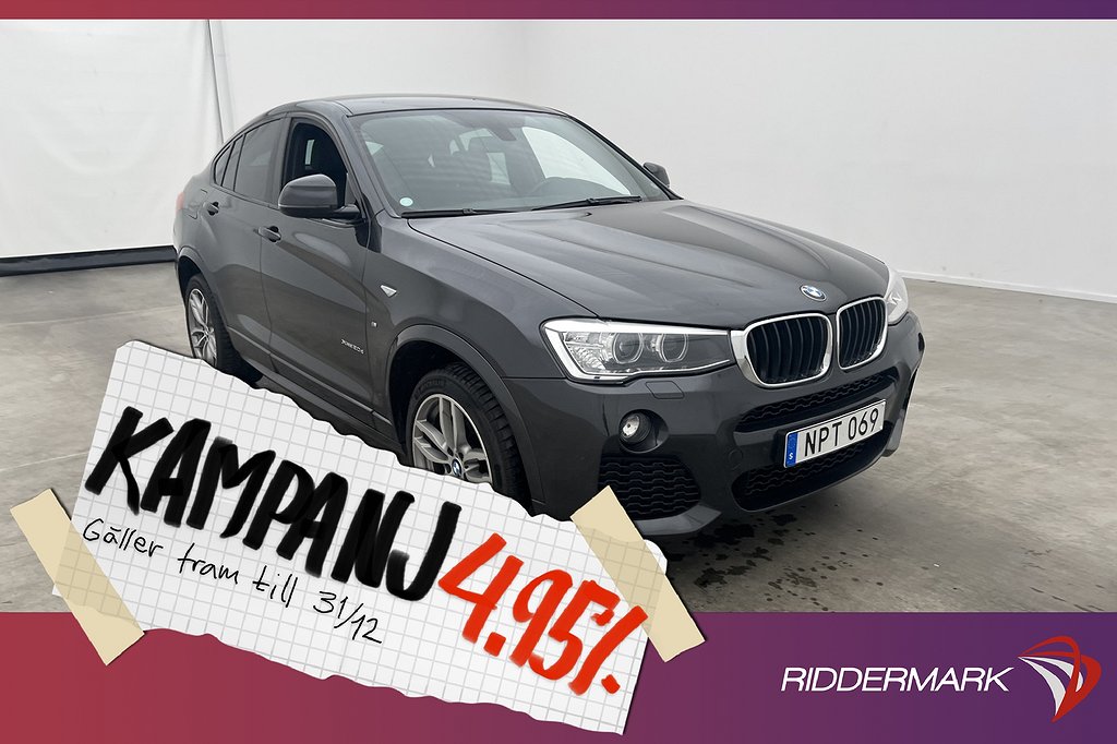 BMW X4 xDrive20d 190hk M Sport HiFi Värmare Kame 4,95% Ränta