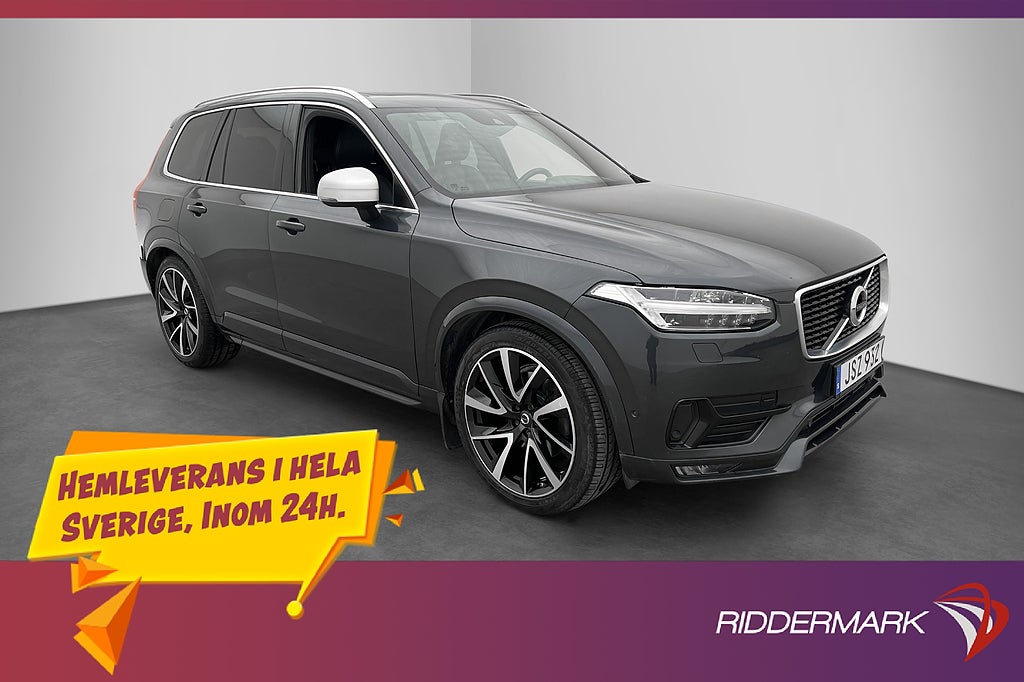 Volvo XC90 D5 AWD R-Design 7-sits Luftfj VOC B&W Pano Drag