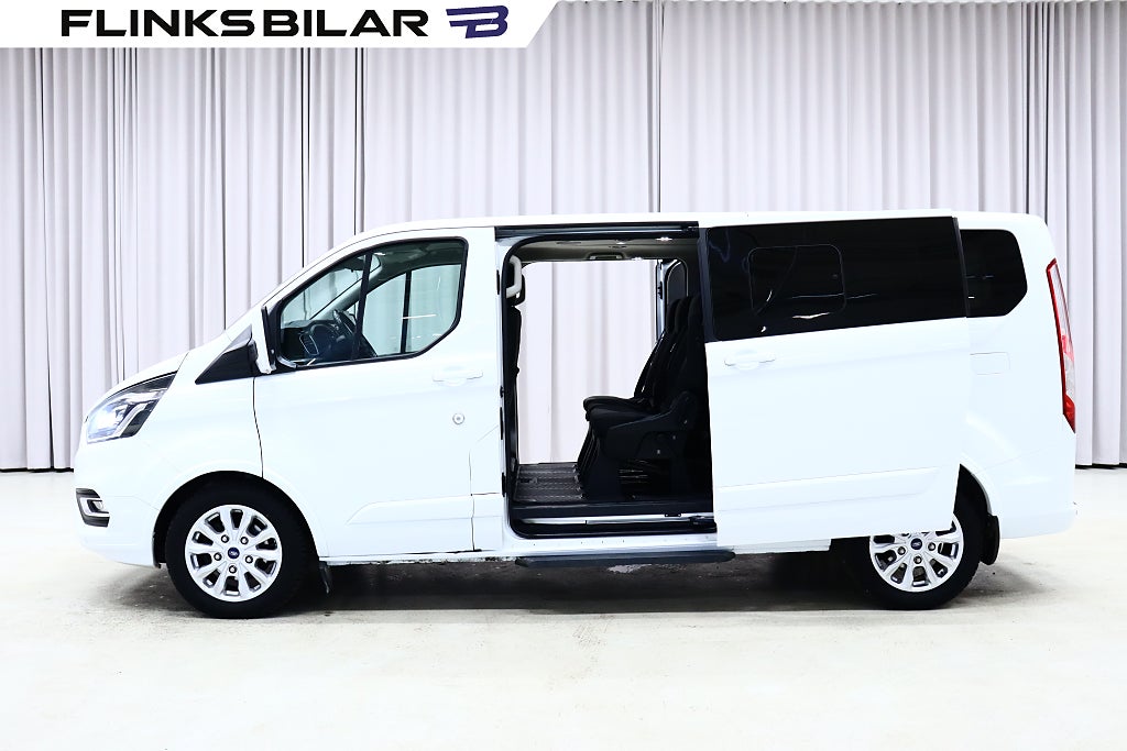 Ford Tourneo Custom 130HK L2|Automat|9-Sits|LED|Moms|SeUtr!
