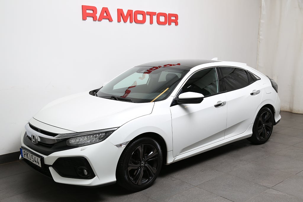 Honda Civic 1,5 i-VTEC Turbo 182hk 5D Panorama Skinn Drag 2017