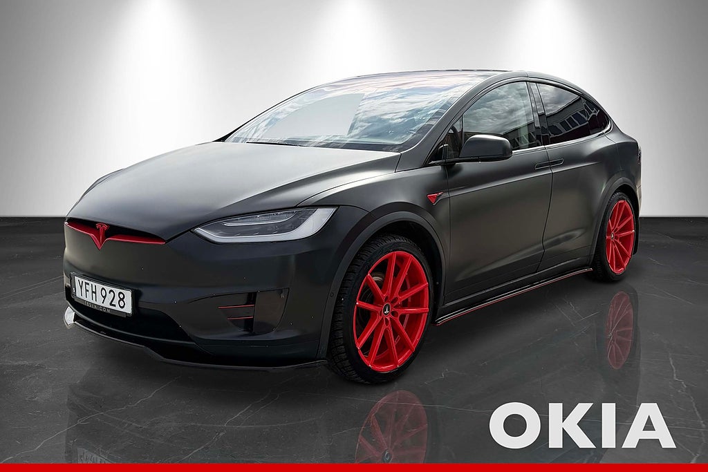 Tesla Model X P100D Drag Navi Kamera Moms 