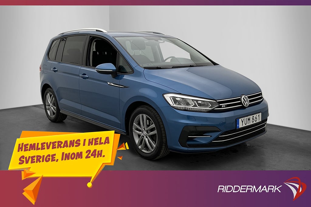 Volkswagen Touran 150hk R-Line 7-Sits Värmare Kamera Drag