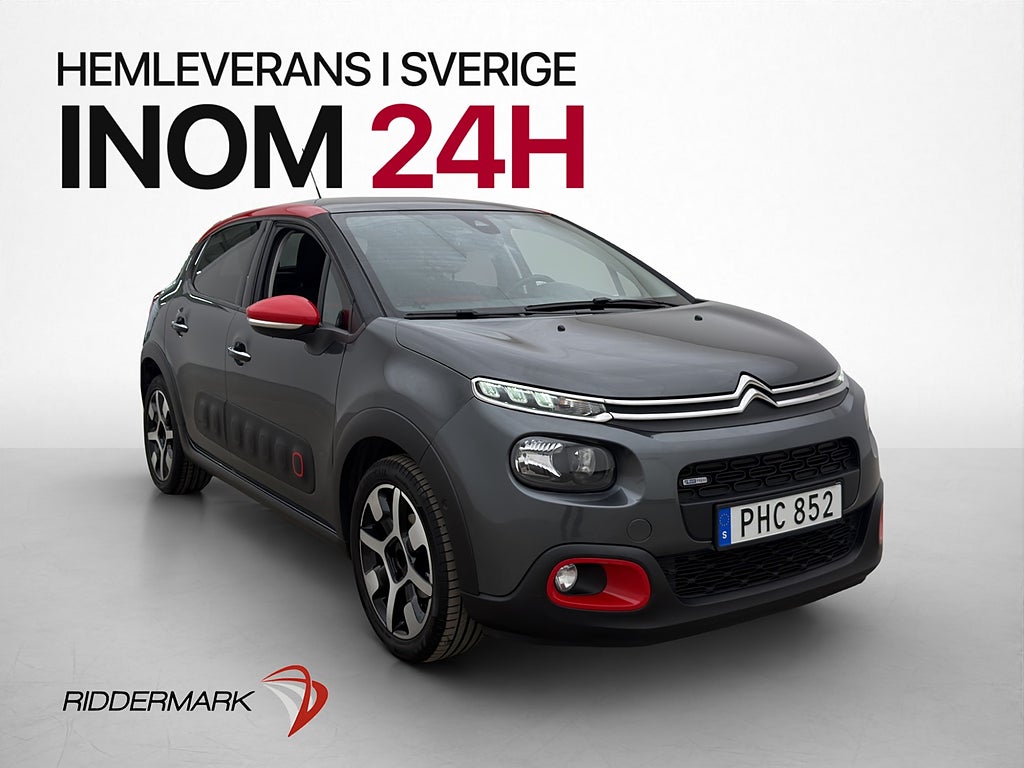 Citroën C3 1.2 PureTech 82hk Shine Pano Kamera Döda-Vinkel