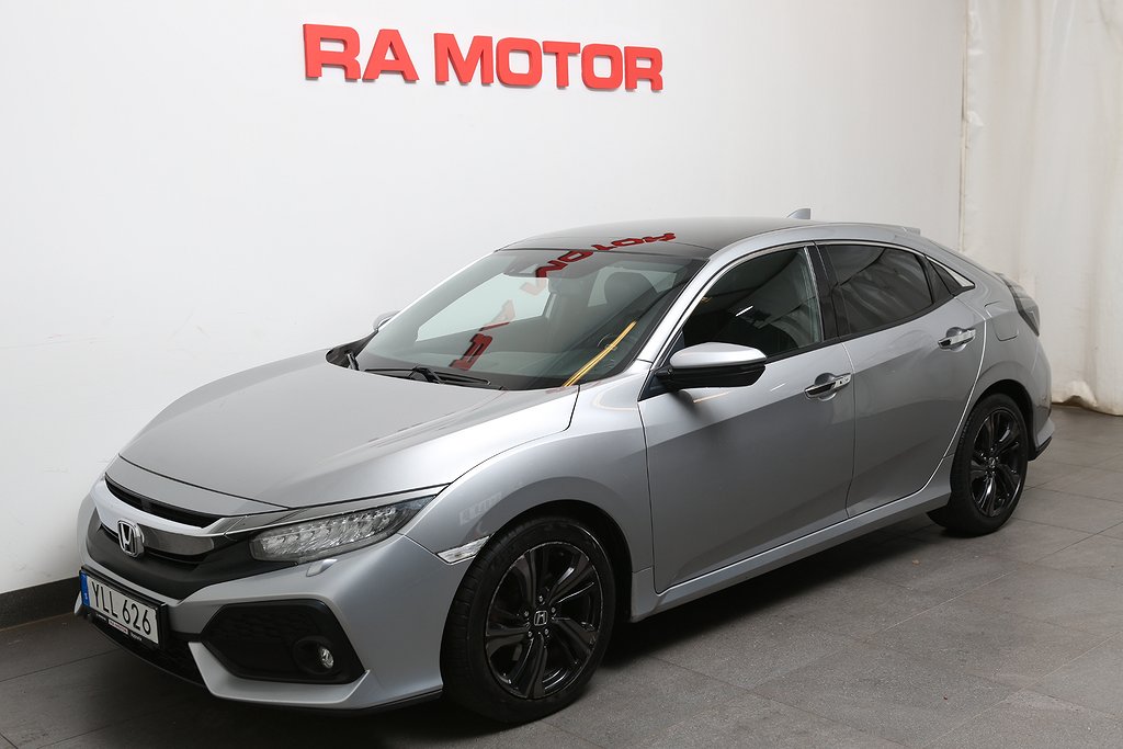 Honda Civic 1,5 i-VTEC Turbo Aut Prestige Skinn Pano Motorv 2017