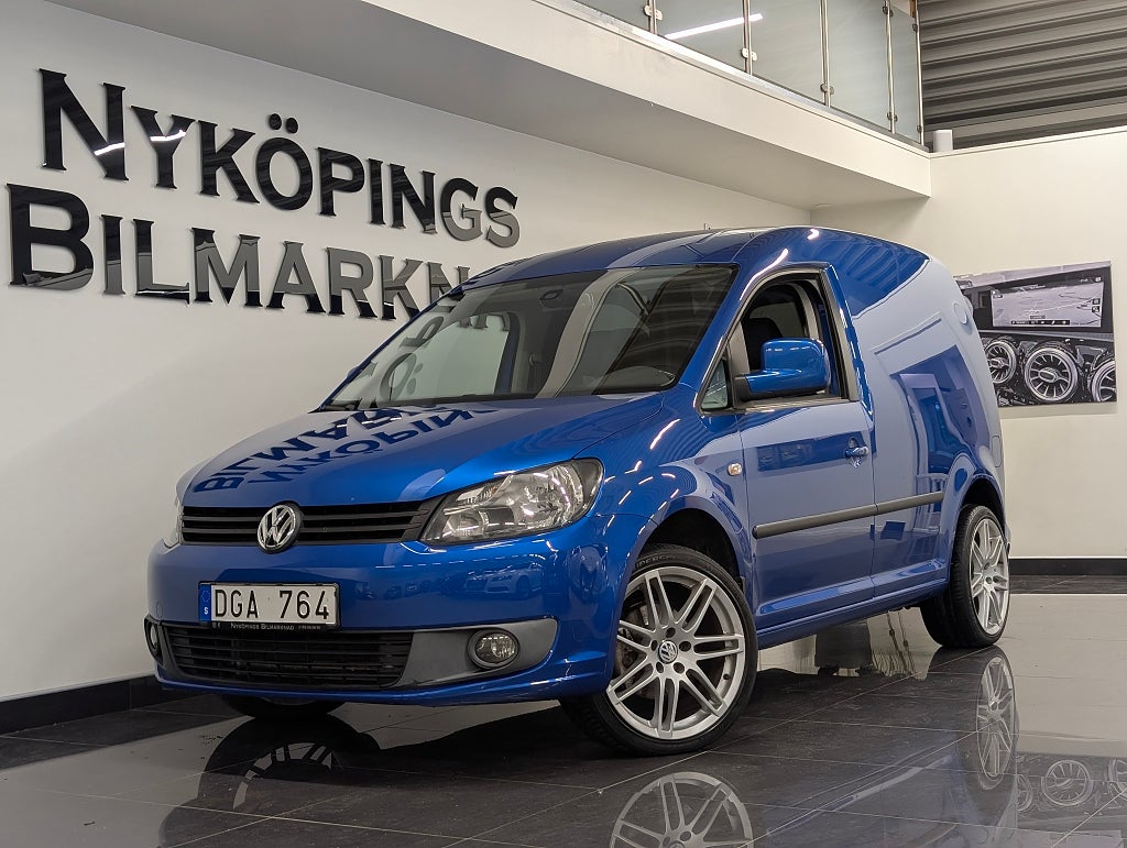 Volkswagen Caddy Skåpbil 1.6 TDI Skinnstolar Värmare Dragkrok
