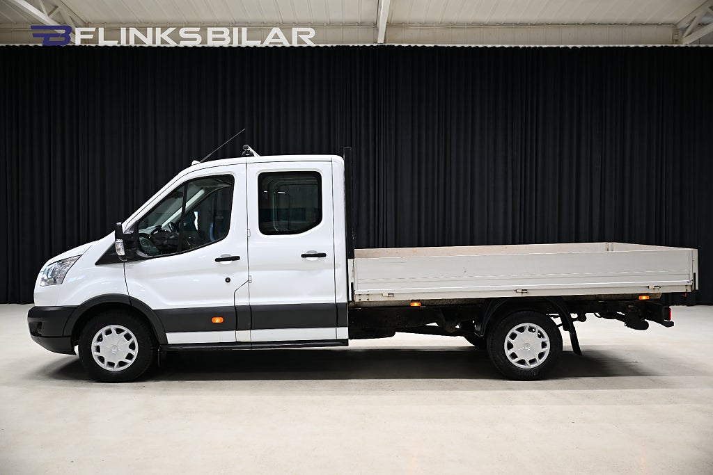 Ford transit 350 170HK Dubbelhytt|7-Sits|Flak|Drag|Värmare|NyKamrem