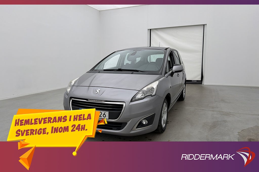 Peugeot 5008 120hk 7-Sits Pano M&K-Värmare P-Sensorer Drag