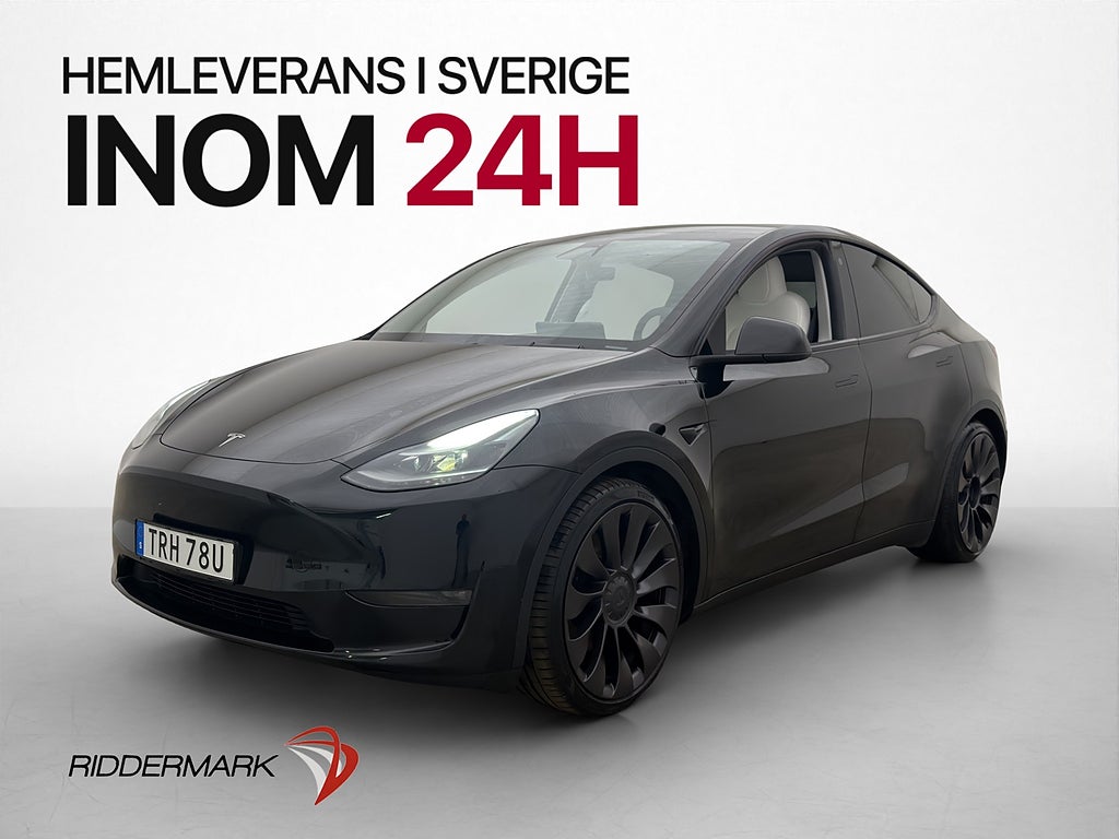 Tesla Model Y Performance Long Range Ljus interiör Pano Drag