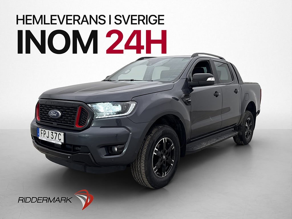 Ford ranger Thunder 213hk 4x4 Värmare Diff Drag CARPLAY Moms