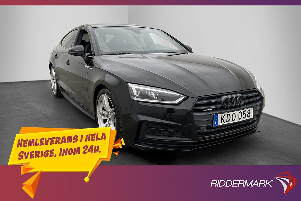 Audi A5 SB 45 TFSI Quattro 245hk S-Line Taklucka P-Sensorer
