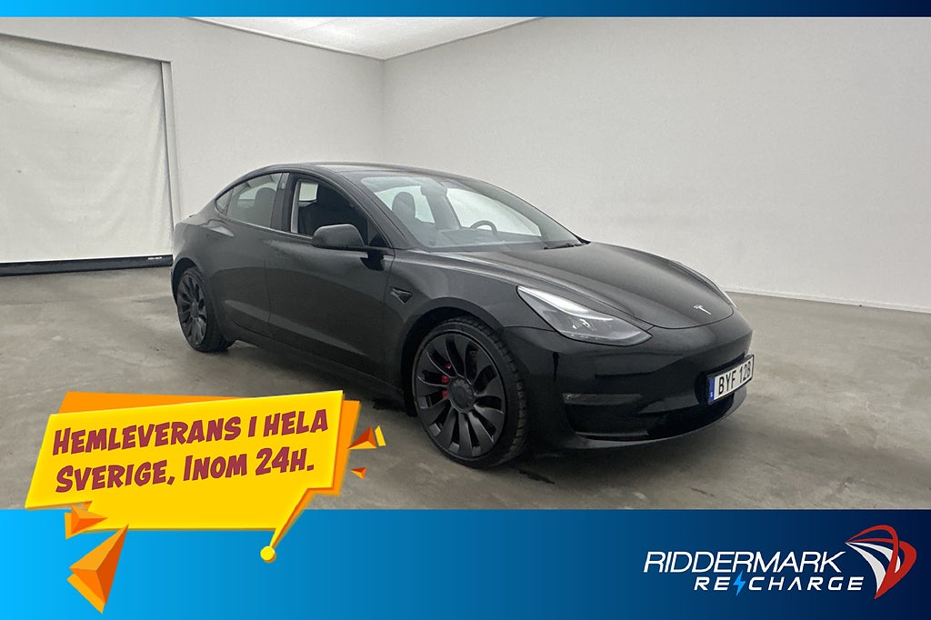 Tesla Model 3 Performance AWD Autopilot MOMS Svensksåld