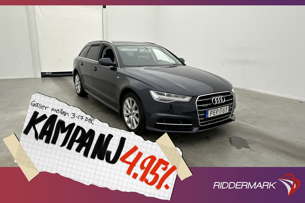 Audi A6 Avant TDI Quattro 190hk S-Line D-värm S 4,95% Ränta