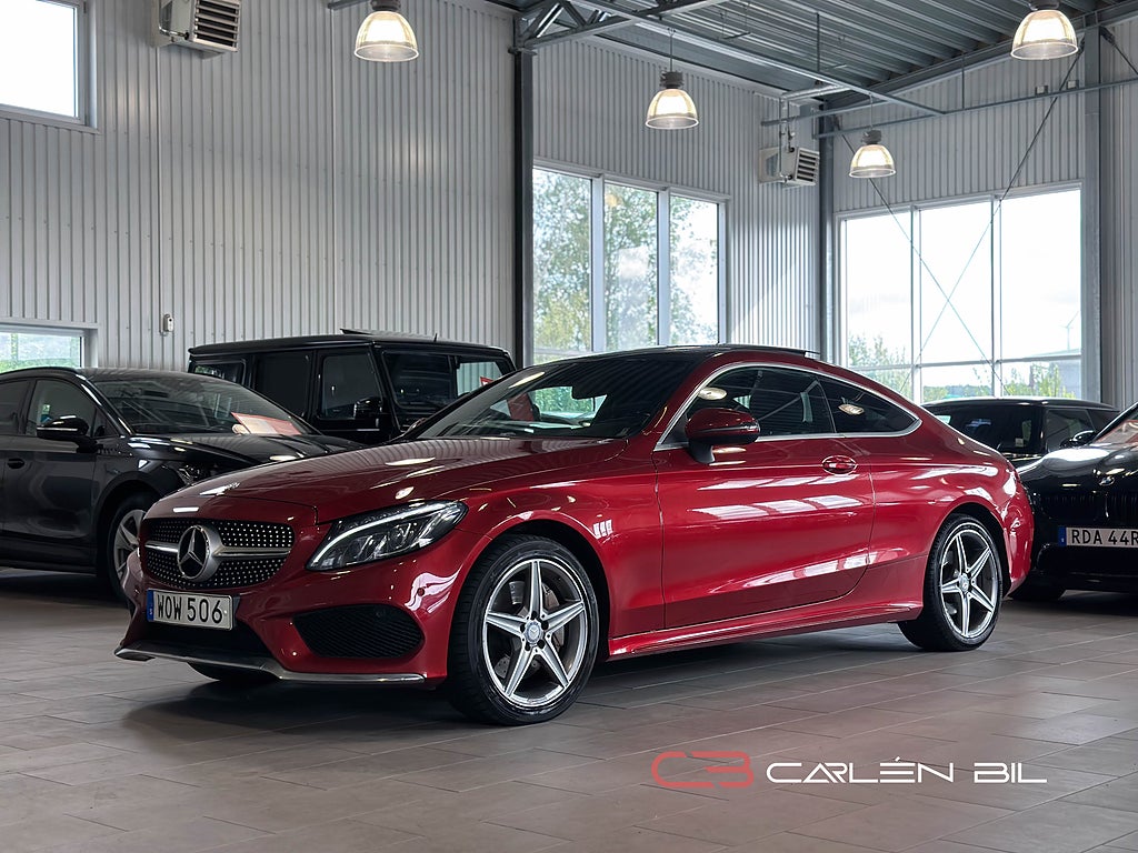 Mercedes-Benz C 300 Coupé AMG Luftfjädr Pano Burm Sportavgas