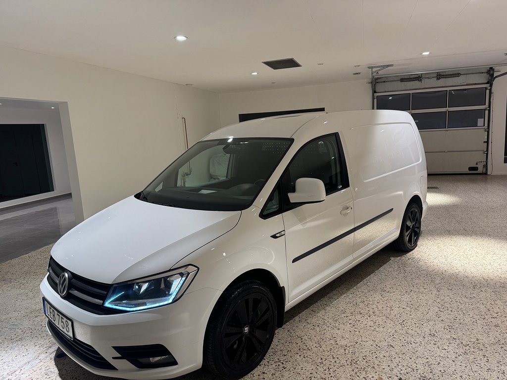 Volkswagen Caddy Maxi 2.0tdi automat drag lågmil lång skåp 