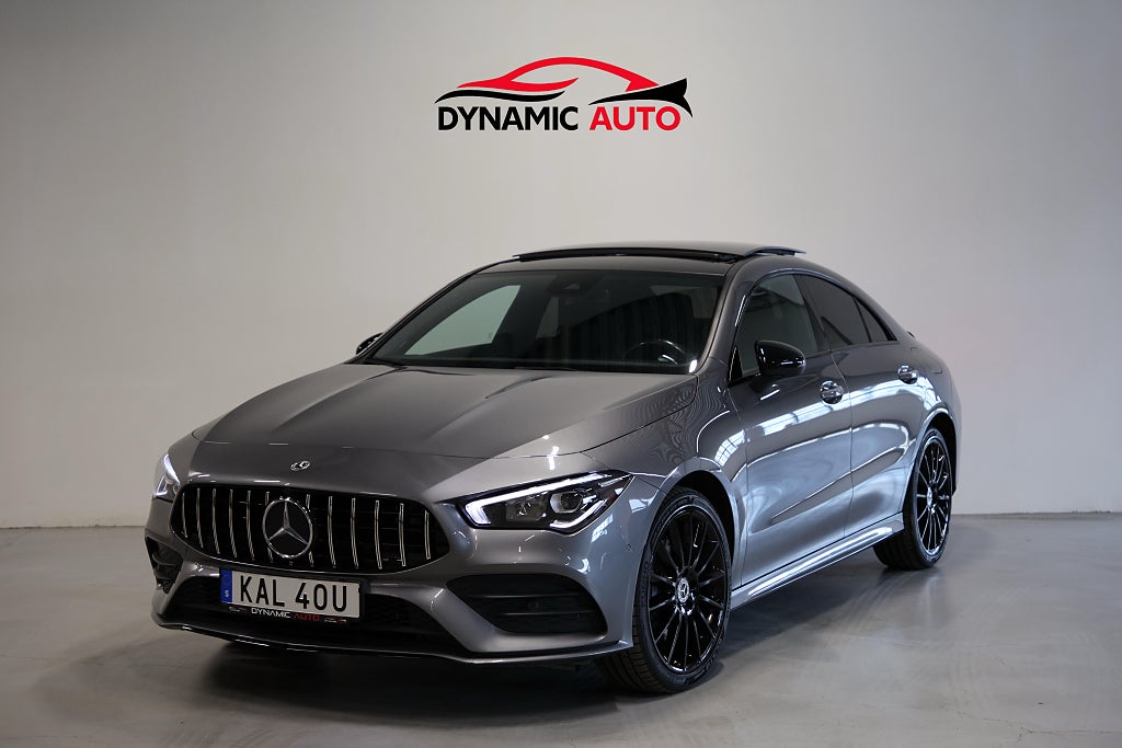 Mercedes-Benz CLA 250 e AMG Line-Panorama-Belysning-GTR-GPS-Kamera